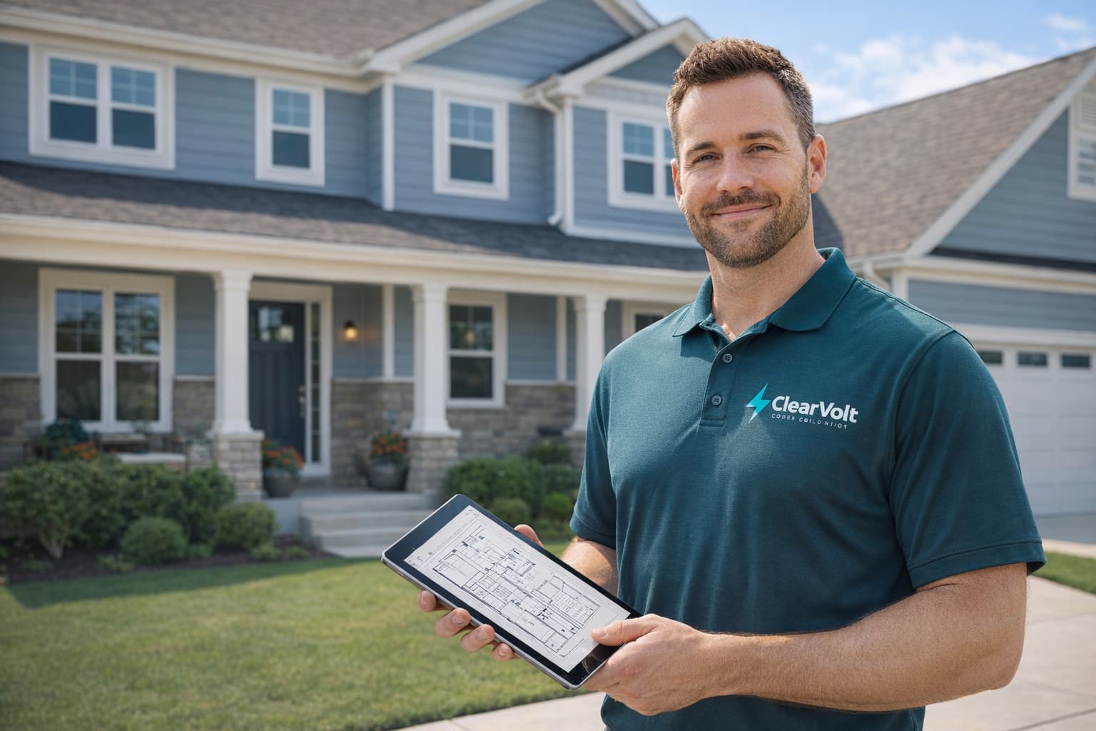ClearVolt project coordinator at a North Carolina home