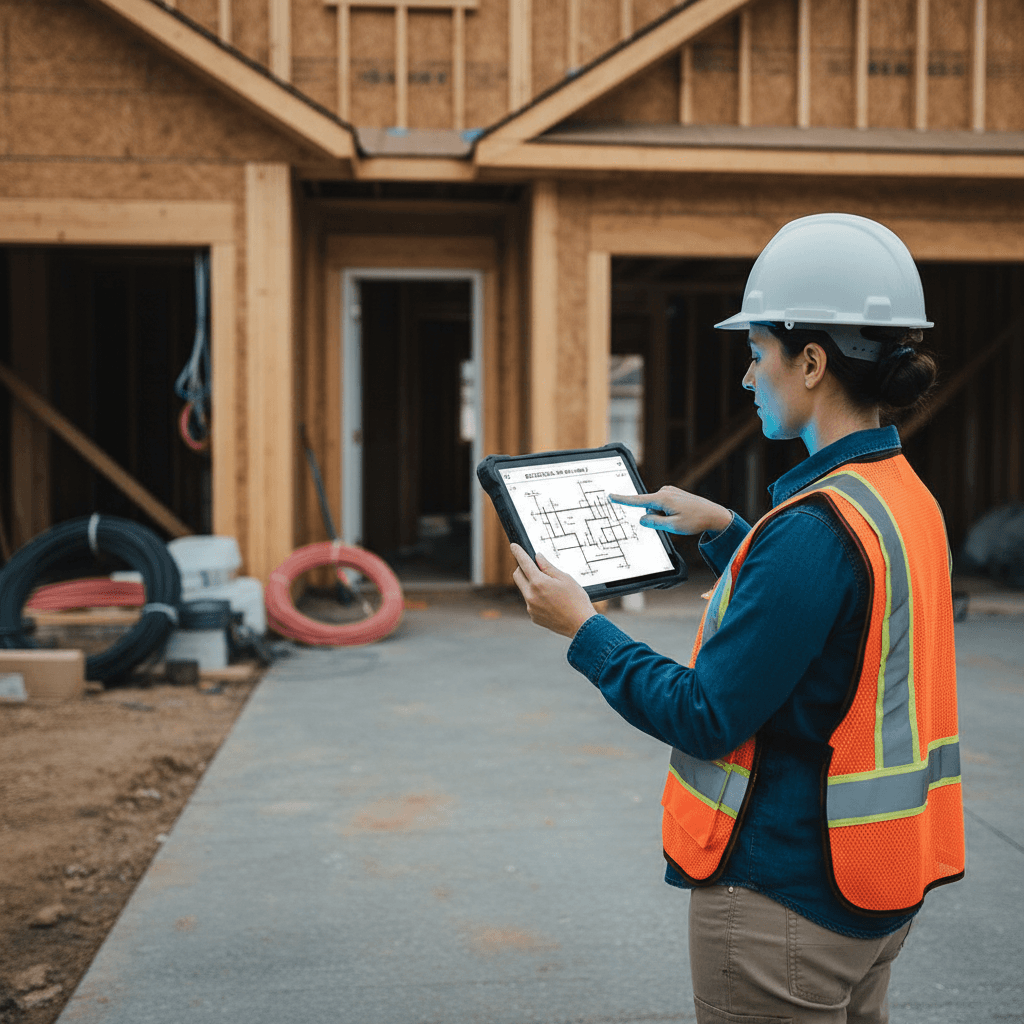 Professional project coordinator managing home electrification timeline
